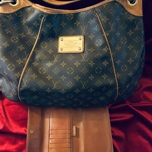 Louis Vuitton Dark Brown Monogram Shoulder Bag with wallet
